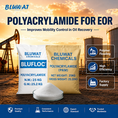 خرید BLUFLOC درجه حفاری روغن پلی آکریلامید با 89٪ محتوای جامد برای عملکرد سیستم لجن پایدار ساخت آنلاین