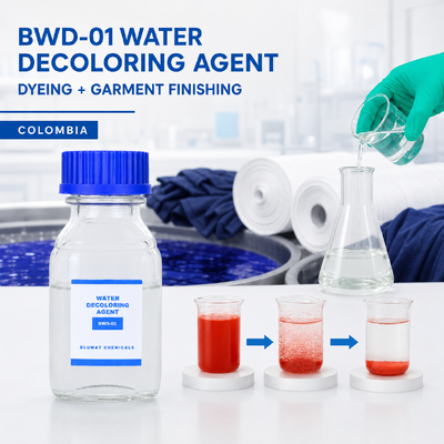 خرید ماده رنگ‌آمیزی آب BWD-01 برای پساب رنگرزی نساجی و پساب تکمیلی پوشاک در کلمبیا ساخت آنلاین