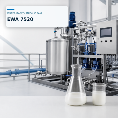 خرید امولسیون آنیونی PAM پایه آب Blufloc EWA 7520 با وزن مولکولی بسیار بالا و درجه آنیونی متوسط برای دوزینگ اتوماتیک ساخت آنلاین