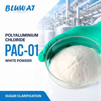 خرید پودر سفید PAC-01 پلی‌آلومینیوم کلراید با خاصیت بازی 45-55% برای شفاف‌سازی شکر ساخت آنلاین