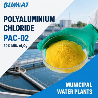 خرید کلرید پلی آلومینیوم PAC-02 با قلیائیت 45-85% و حداقل 30% Al2O3 برای تصفیه خانه‌های آب شهری ساخت آنلاین