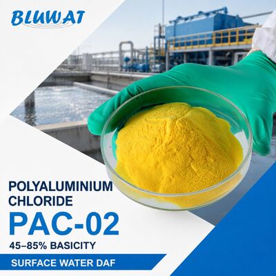 خرید پلی‌آلومینیوم کلراید اسپری دراید PAC-02 با قلیائیت 45-85% برای تصفیه آب سطحی با روش DAF ساخت آنلاین