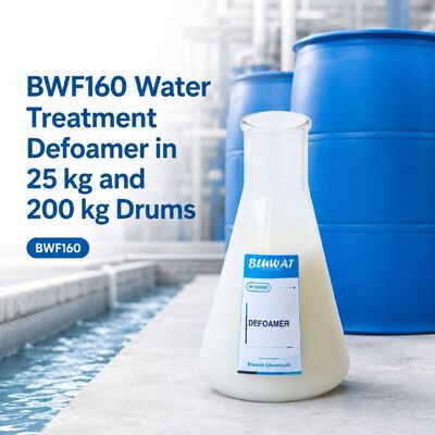 خرید BWF160 غیر یونیونیک سیلیکون Defoamer برای آب فاضلاب با 50-300 ppm دوز در 25 کیلوگرم و 200 کیلوگرم بشکه ساخت آنلاین