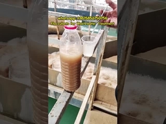 آزمایش فلکولاسیون پلی آکریلامید در یک کارخانه تصفیه فاضلاب