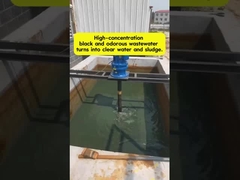 تبدیل فاضلاب سیاه بوی بد به آب شفاف.